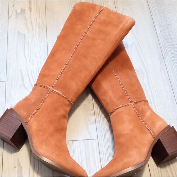 (T-4125)  Vince Camuto Women's KALEECA Knee High Boot, Warm Caramel, Sz 9 - Picture 7 of 14